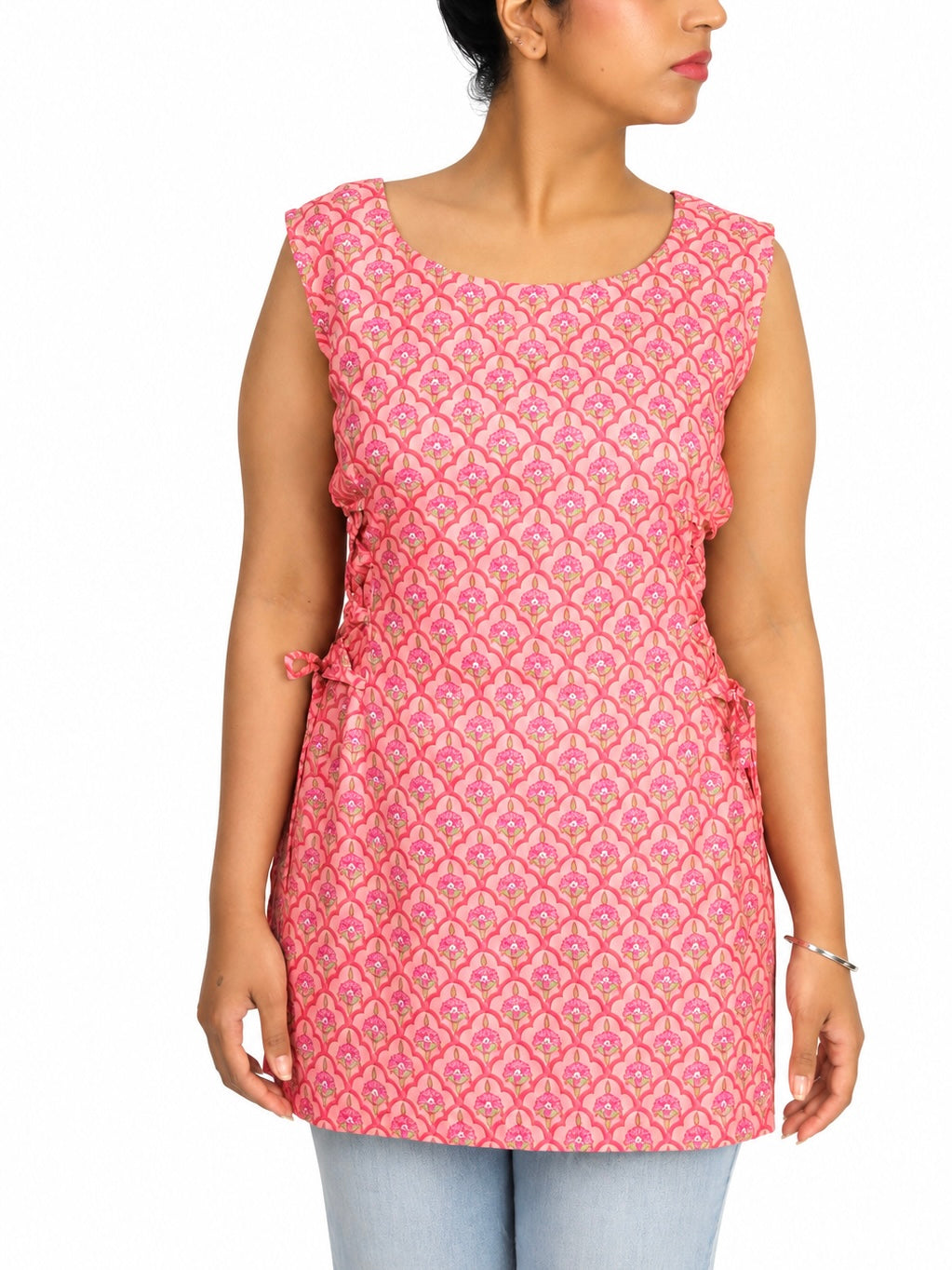 Pink Paisley Print Kurti