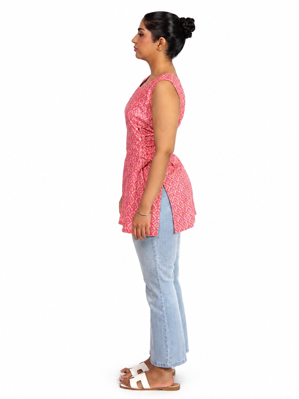 Pink Paisley Print Kurti