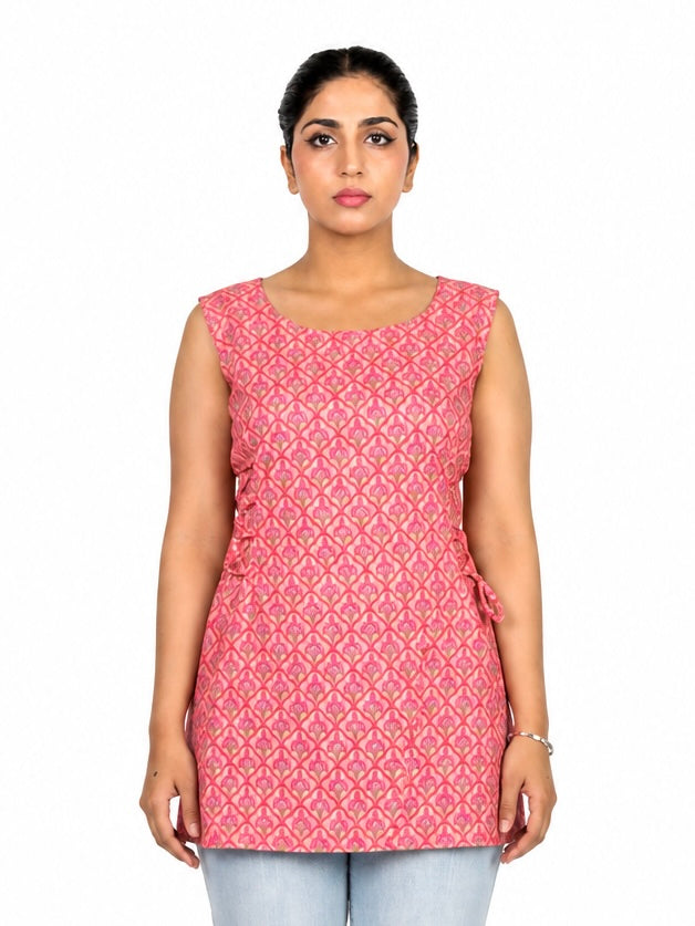 Pink Paisley Print Kurti