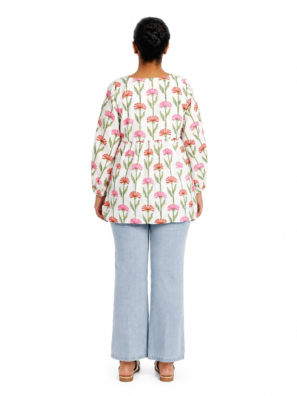 Floral Tie-Front Blouse