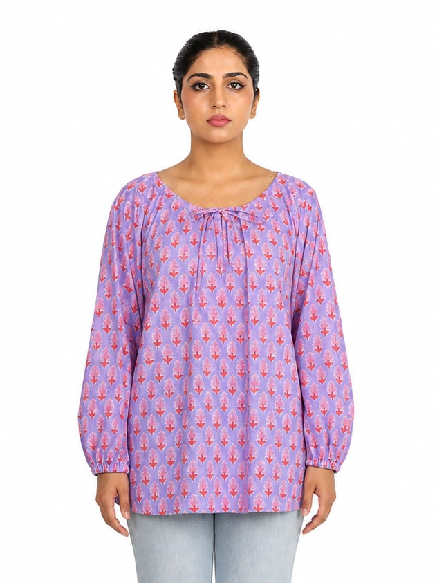Lavender Bloom Printed Kurta