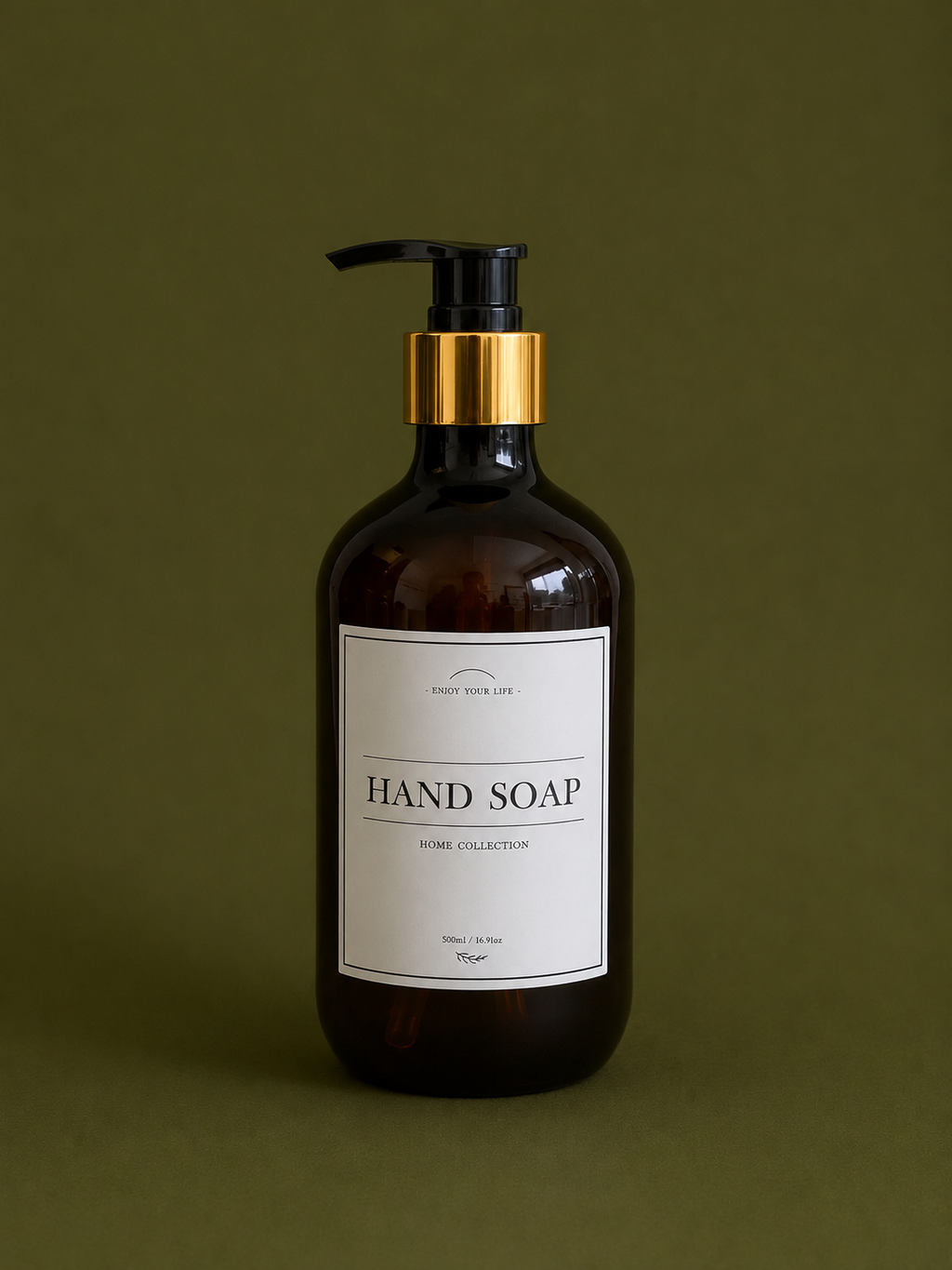 Amber Soap Dispenser Set