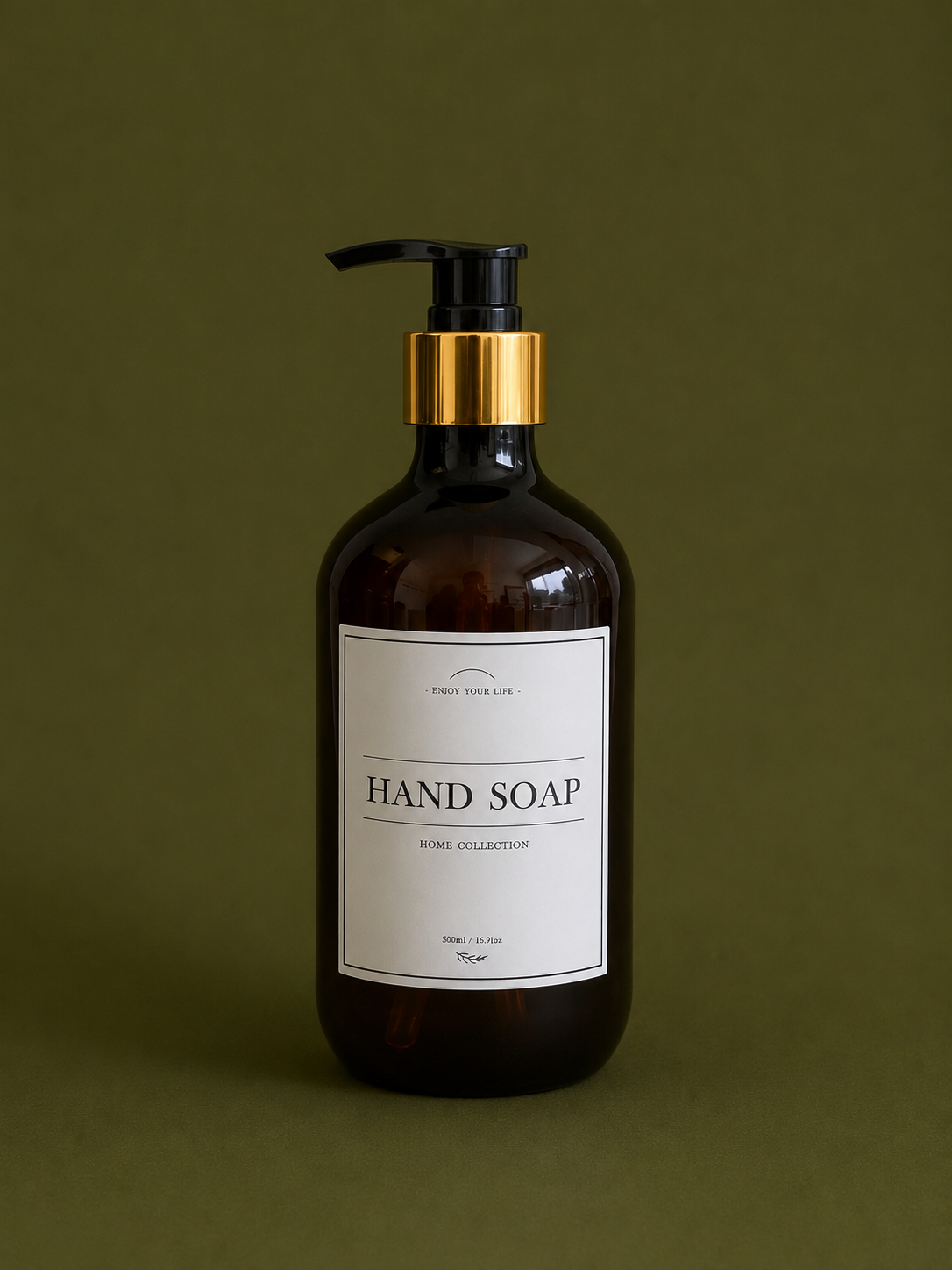 Amber Soap Dispenser Set
