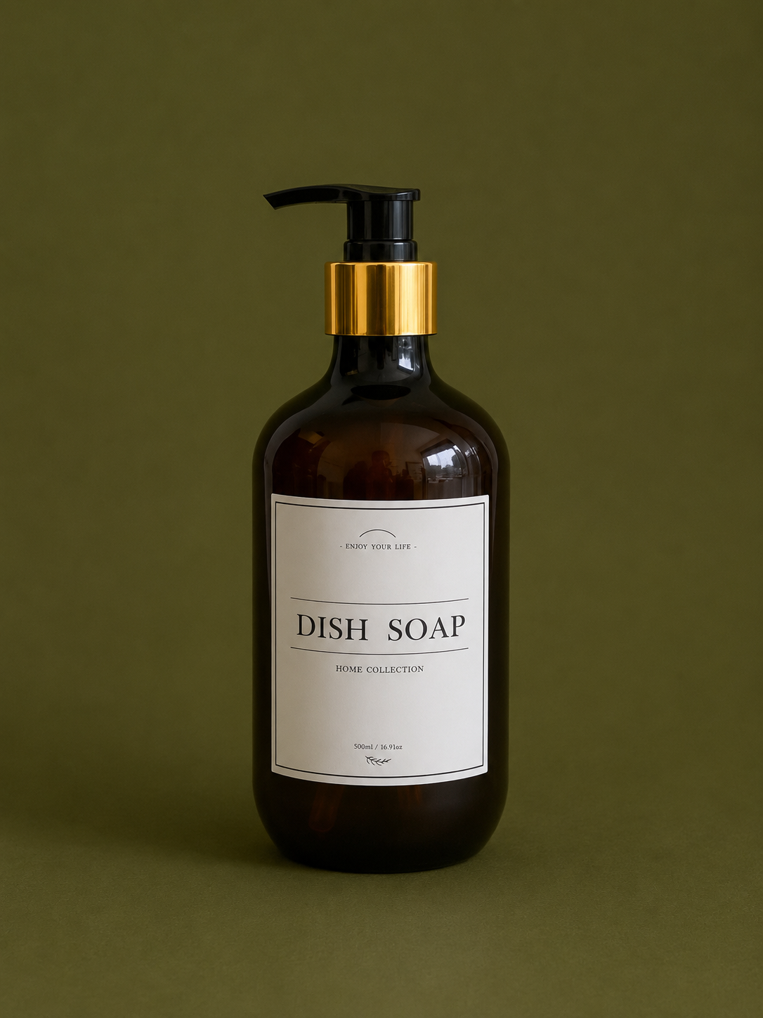 Amber Soap Dispenser Set