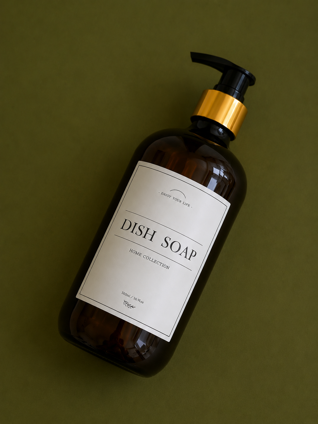 Amber Soap Dispenser Set