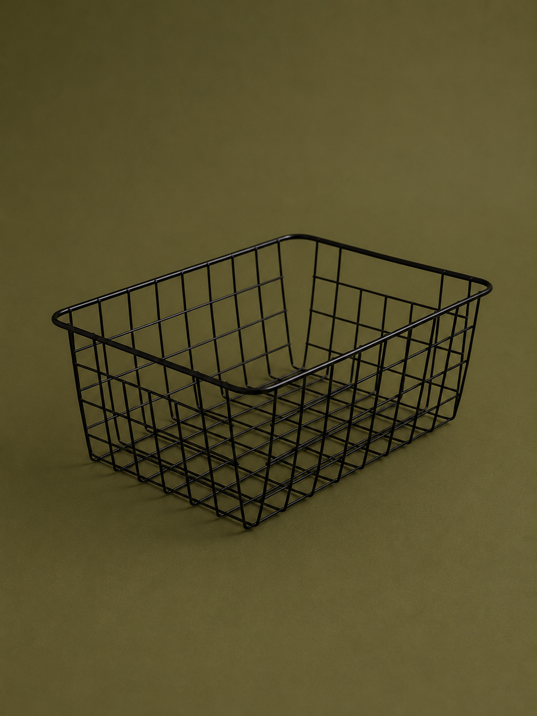 Black Metal Storage Basket