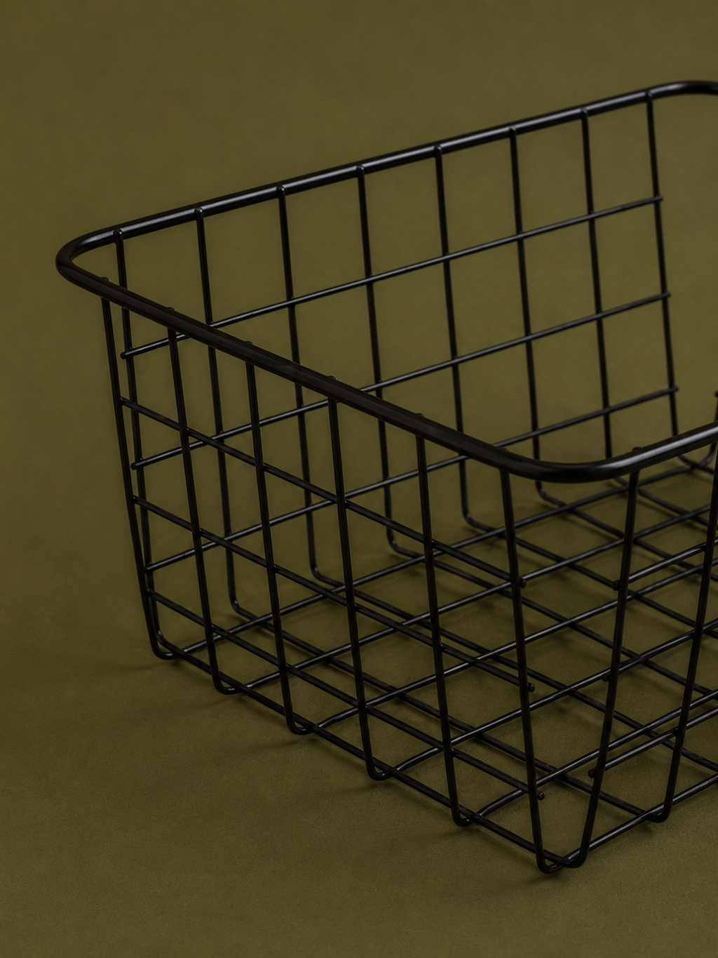 Black Metal Storage Basket