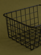 Black Metal Storage Basket