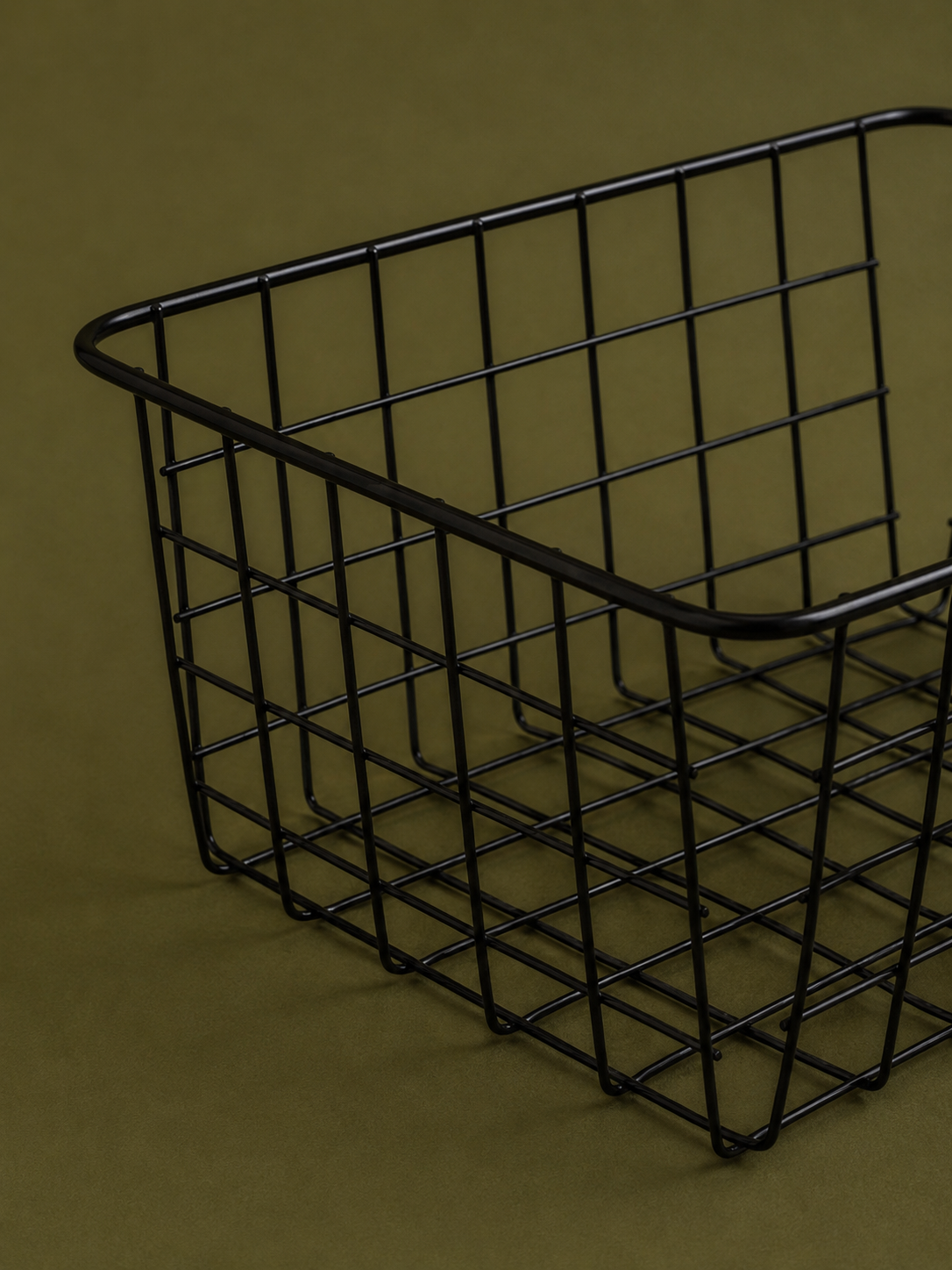 Black Metal Storage Basket