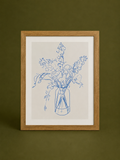 Blue Floral Illustration