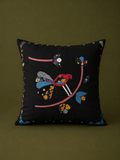 Boho Chic Bird Appliqué Cushion Cover