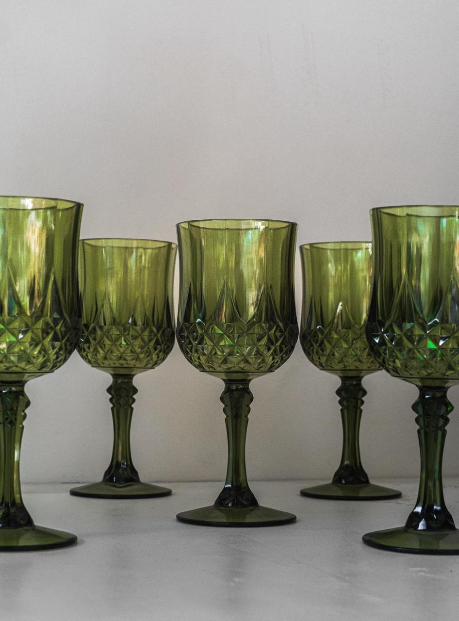 Dark Green Vintage Glass