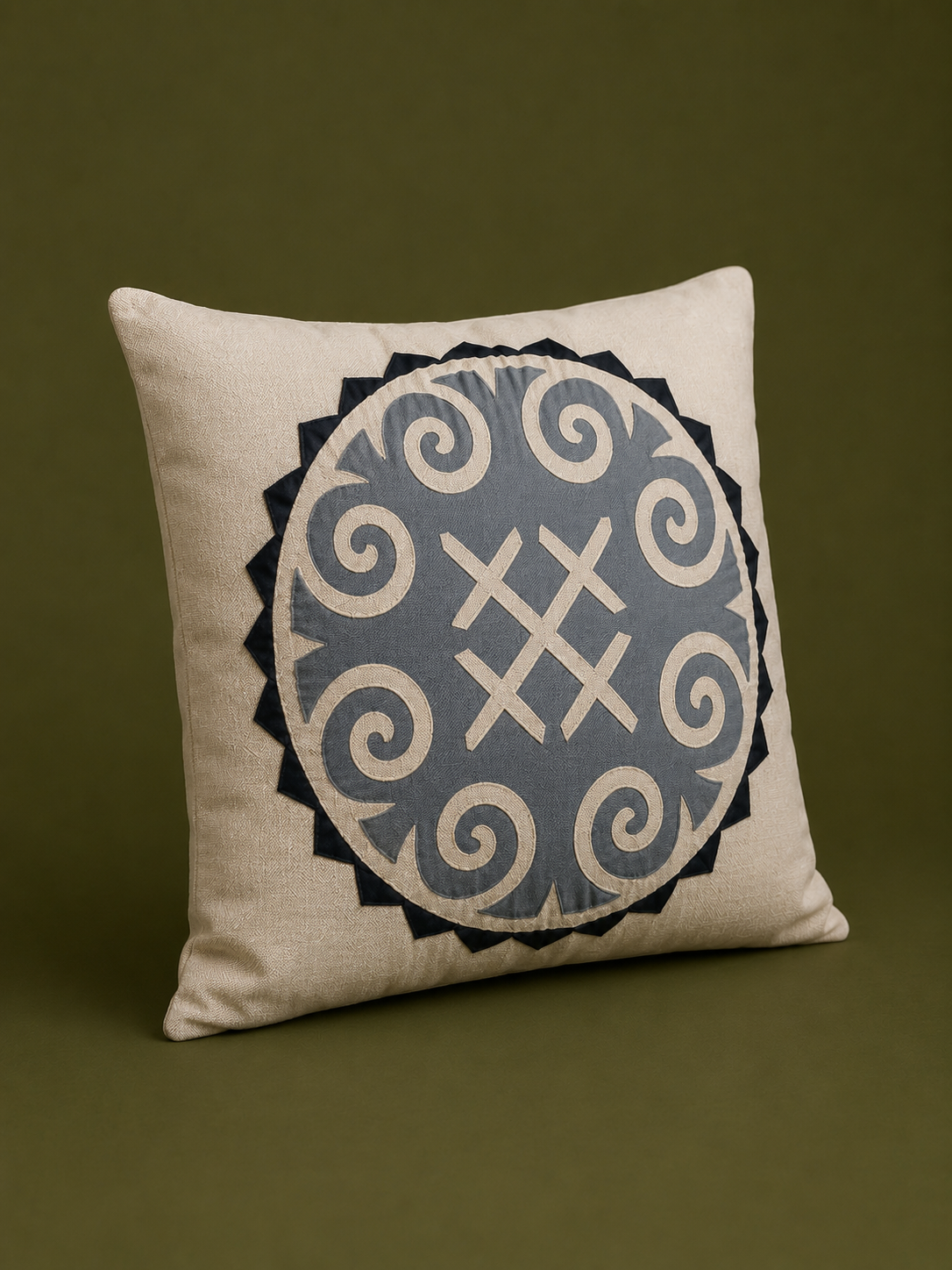 Dhari Appliqué Cushion Cover