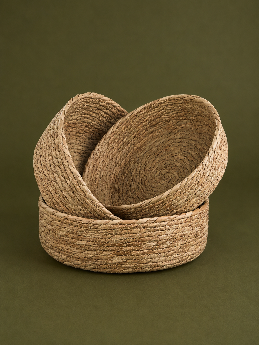 Faux Rattan Basket Set