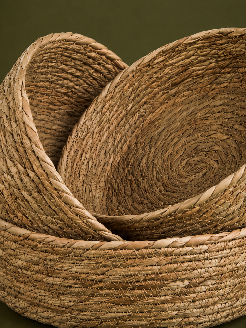 Faux Rattan Basket Set