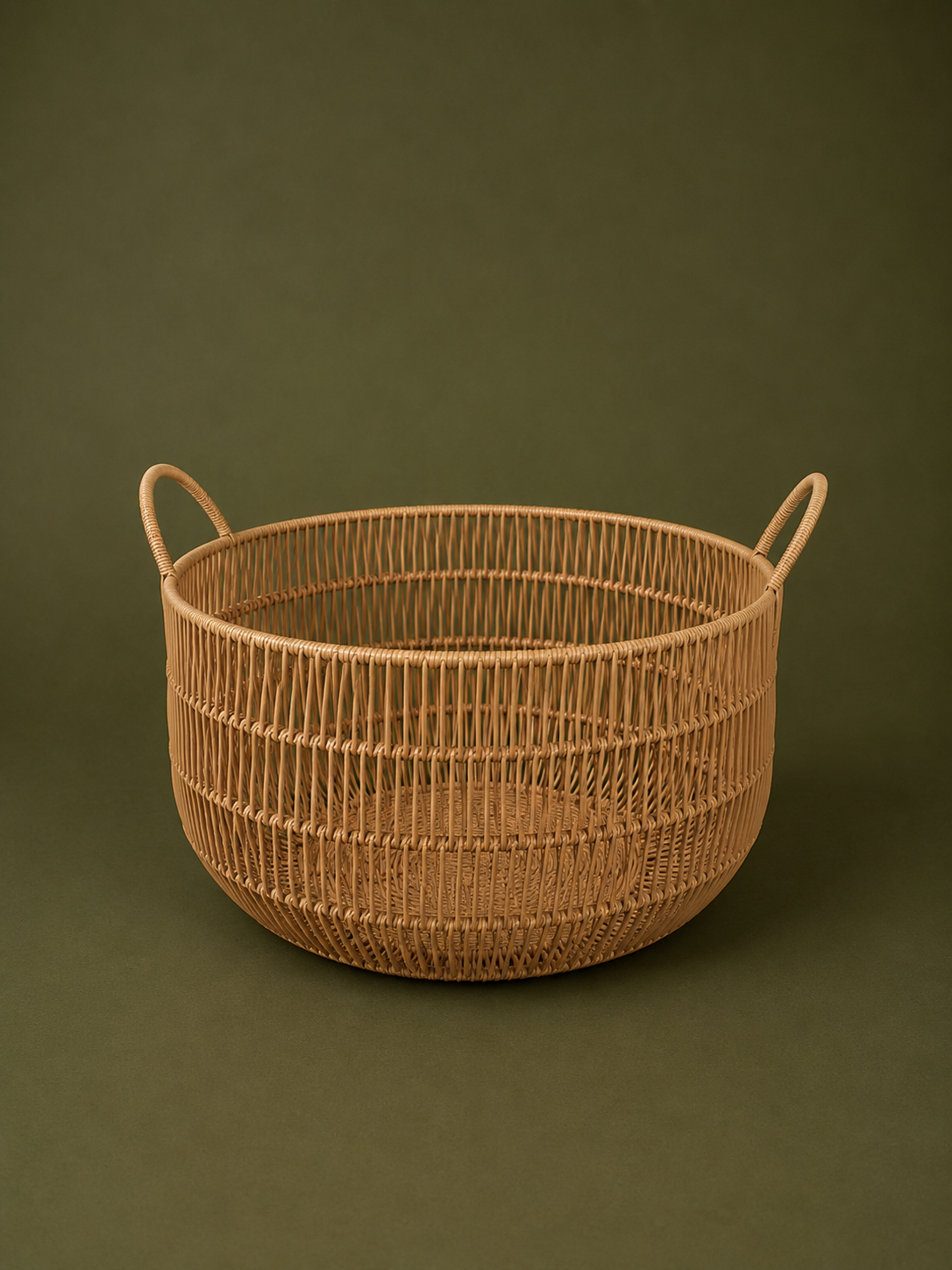 Faux Rattan Hamper