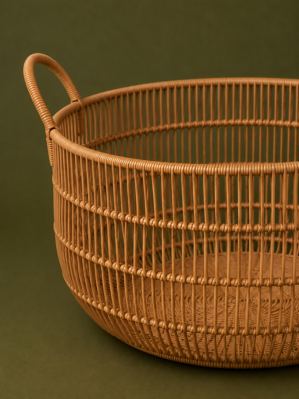 Faux Rattan Hamper