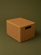 Faux Rattan Picnic Basket