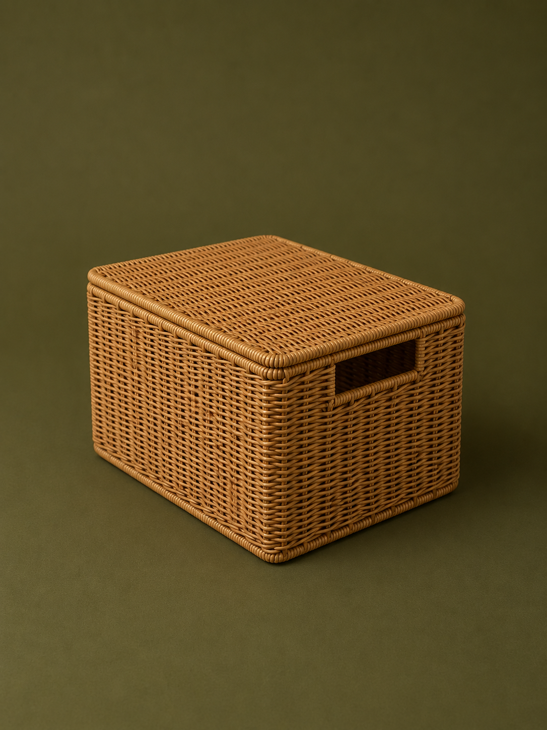 Faux Rattan Picnic Basket