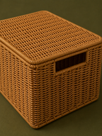 Faux Rattan Picnic Basket