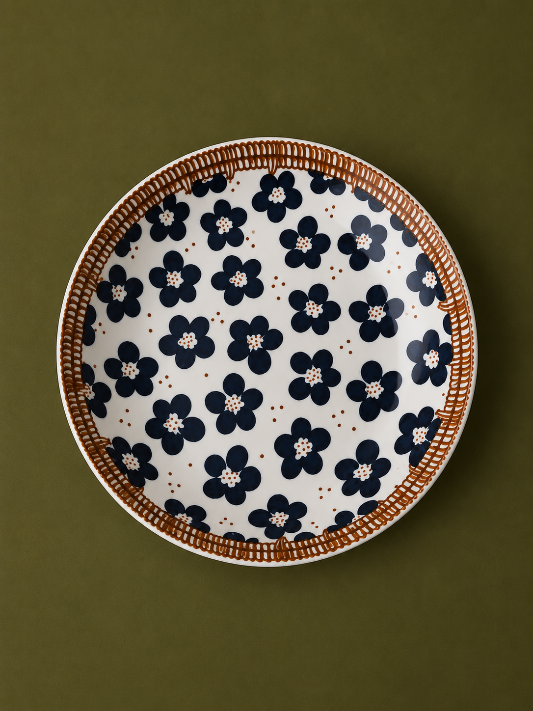 Floral Ceramic Deep Plate