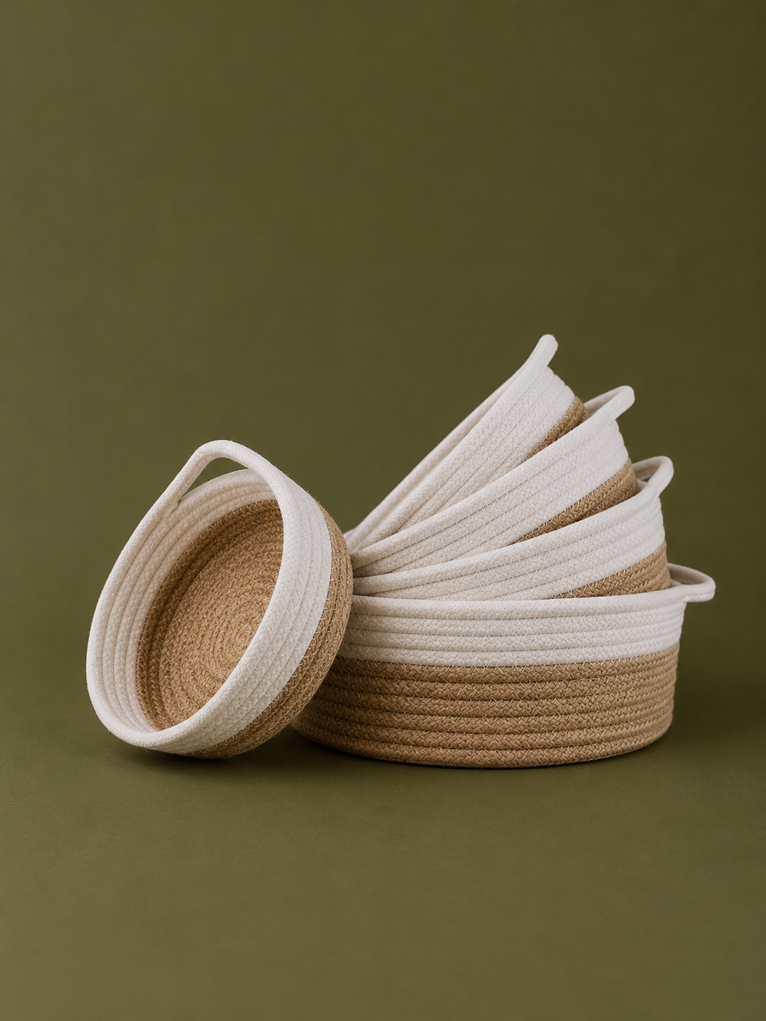 Handwoven Round Basket Set