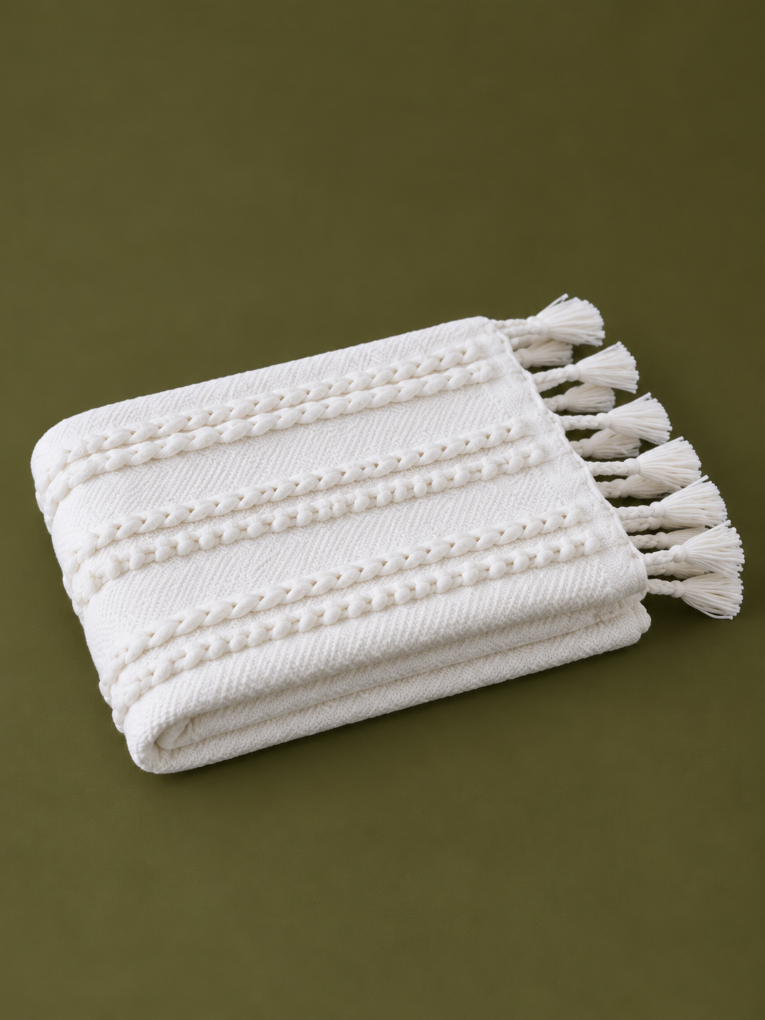 Ivory Clay Handmade Throw