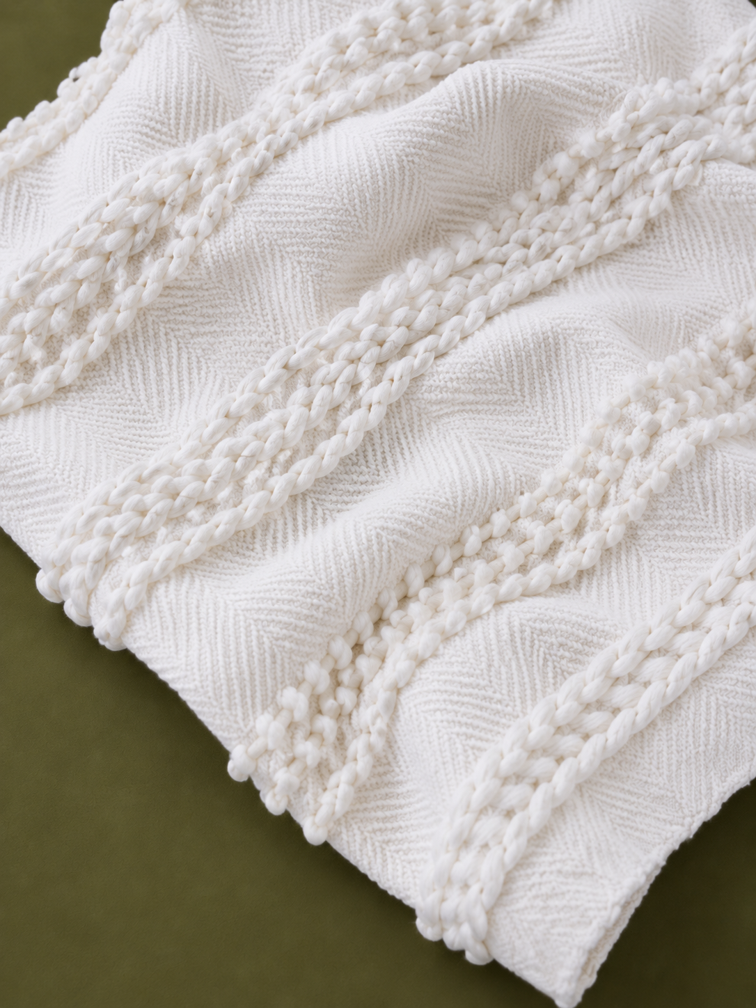 Ivory Clay Handmade Throw