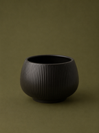 Modern Ribbed Ceramic Planter Pot