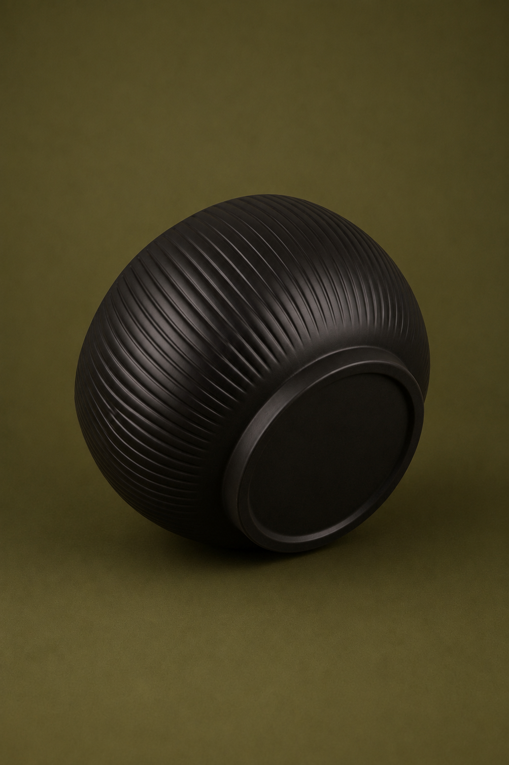 Modern Ribbed Ceramic Planter Pot