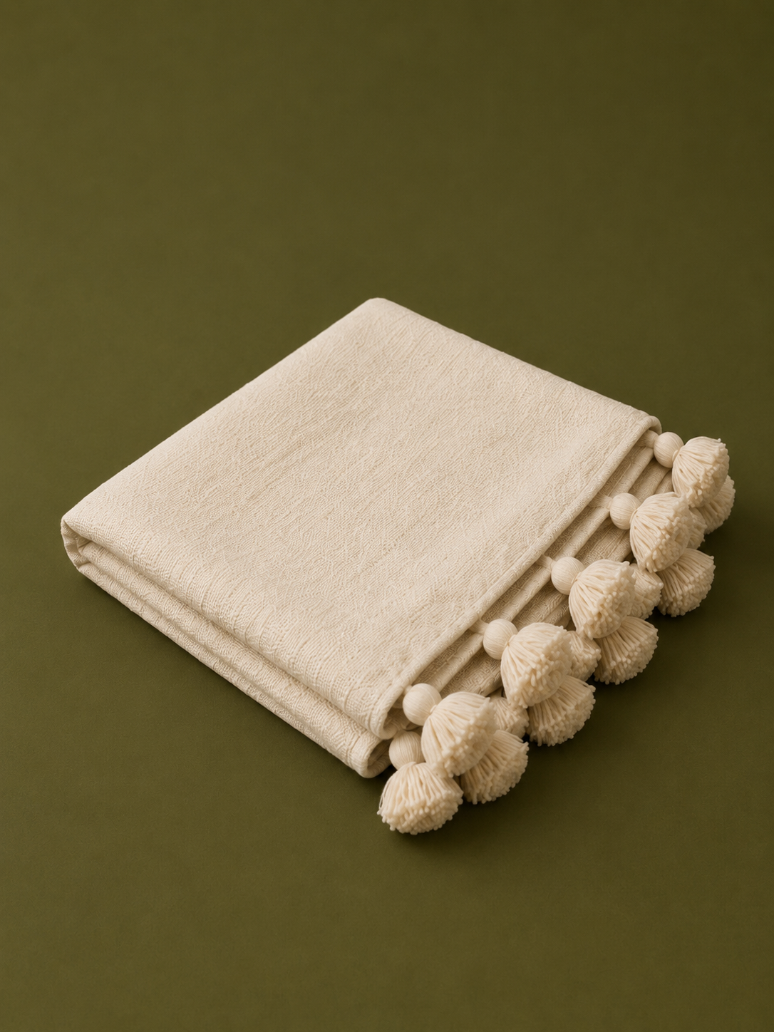 Moroccan Pom Pom Throw