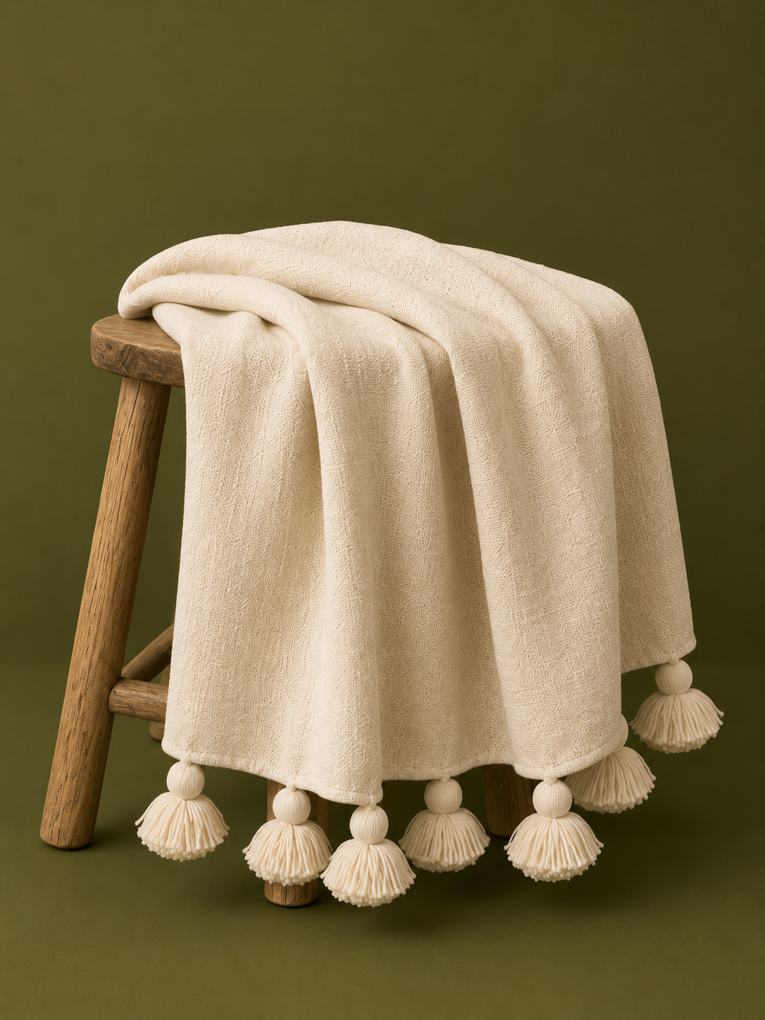Moroccan Pom Pom Throw