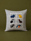 Pakhee Appliqué Cushion Cover