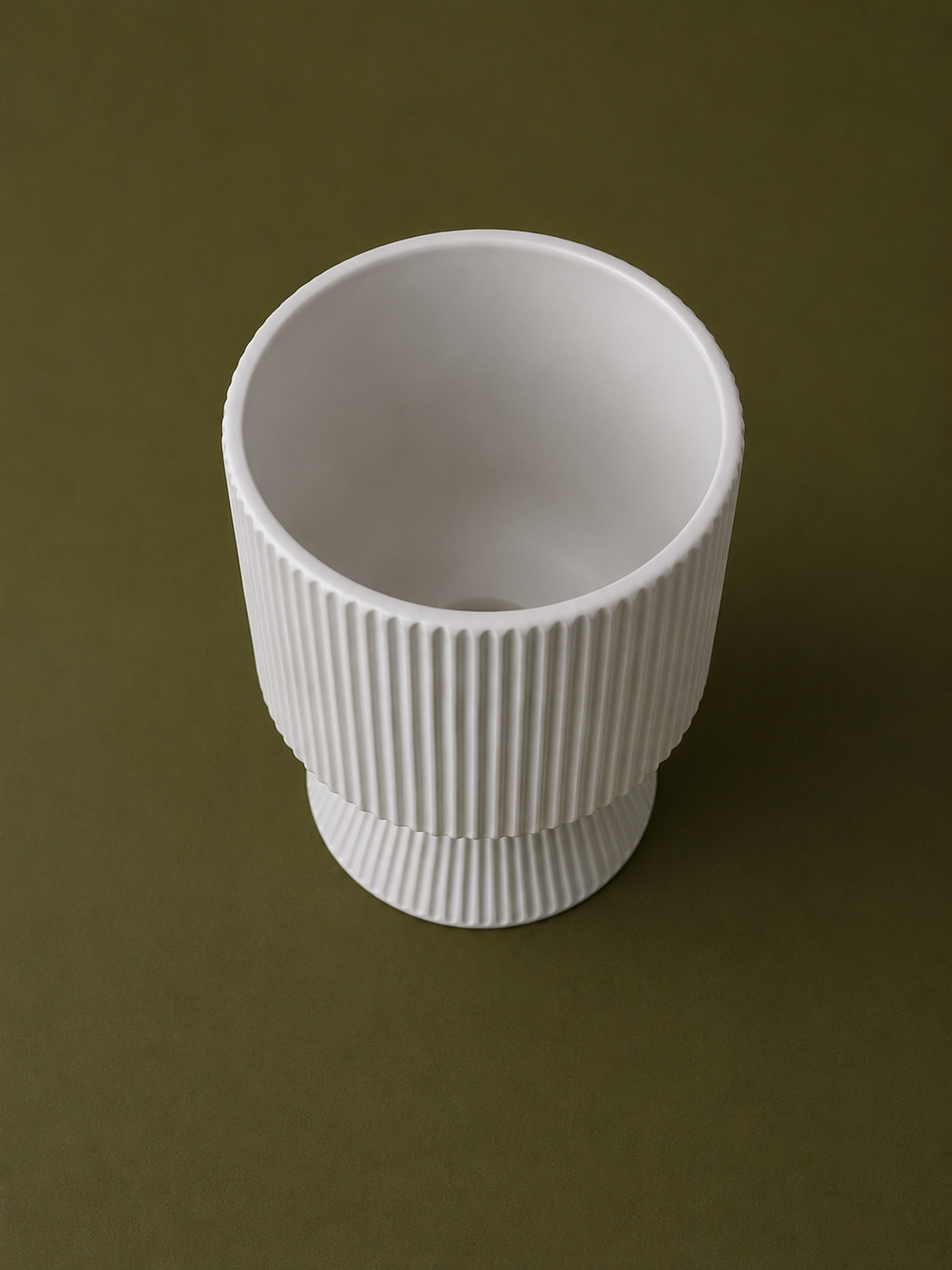 Ribbed Ceramic Planter