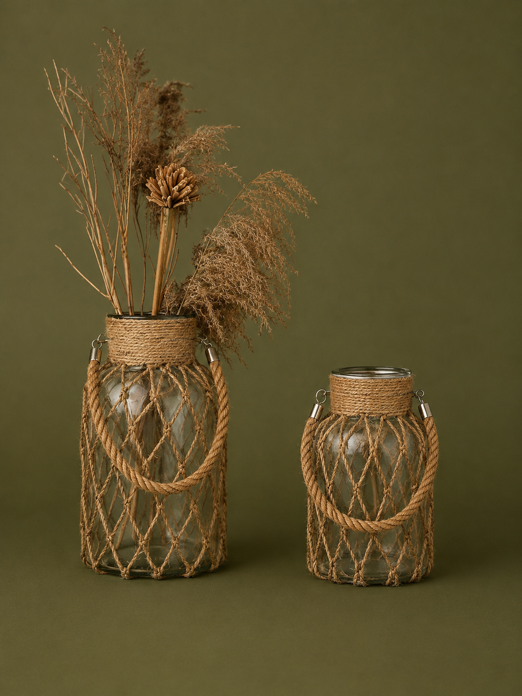 Rope Glass Vase Set