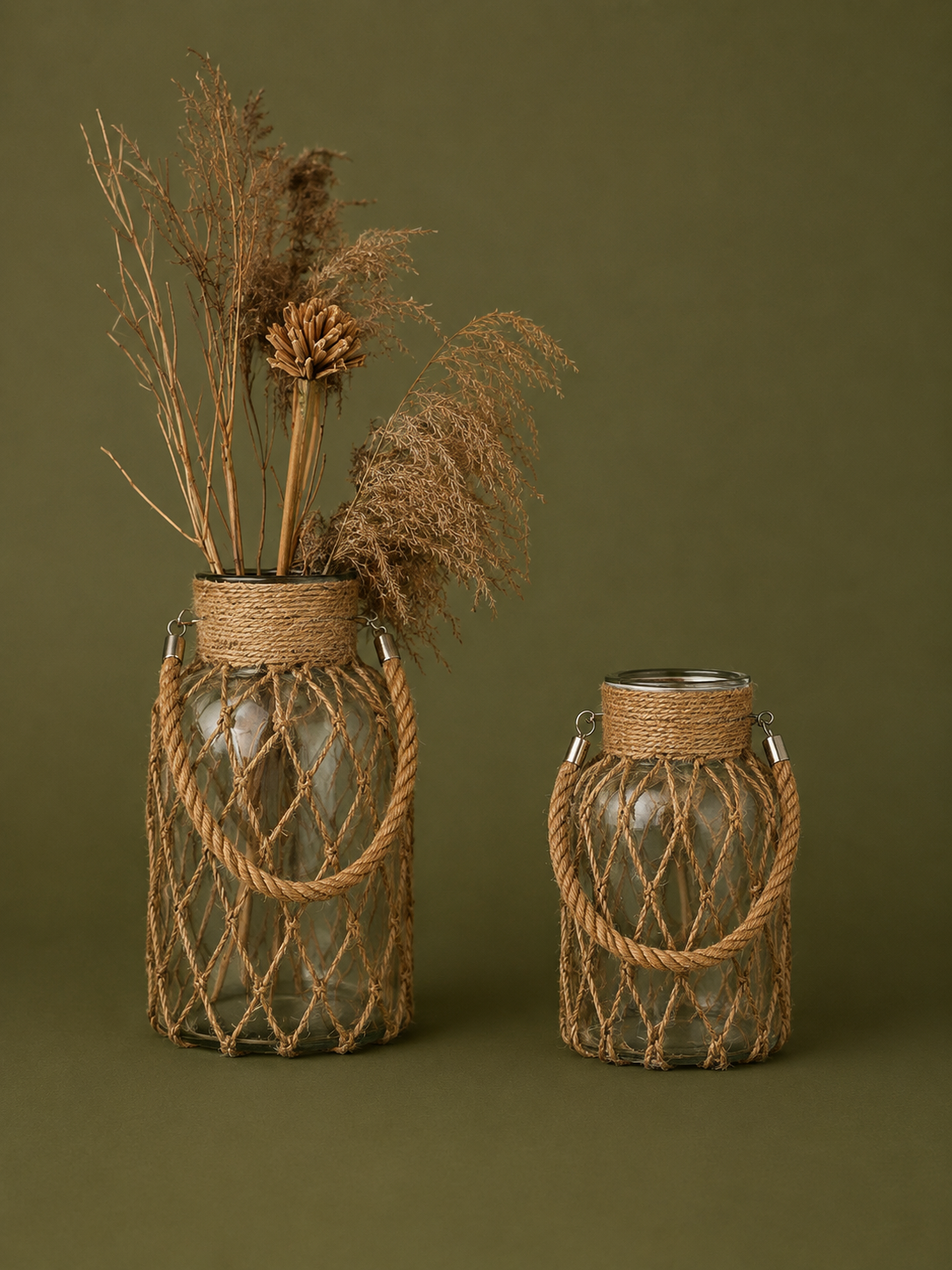 Rope Glass Vase Set