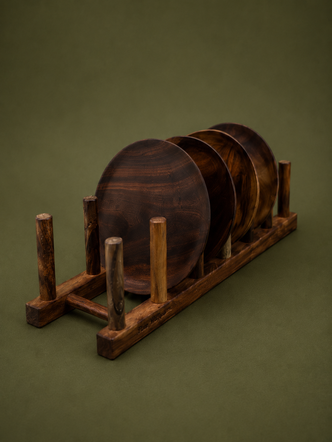 Rosewood Plate Display Rack