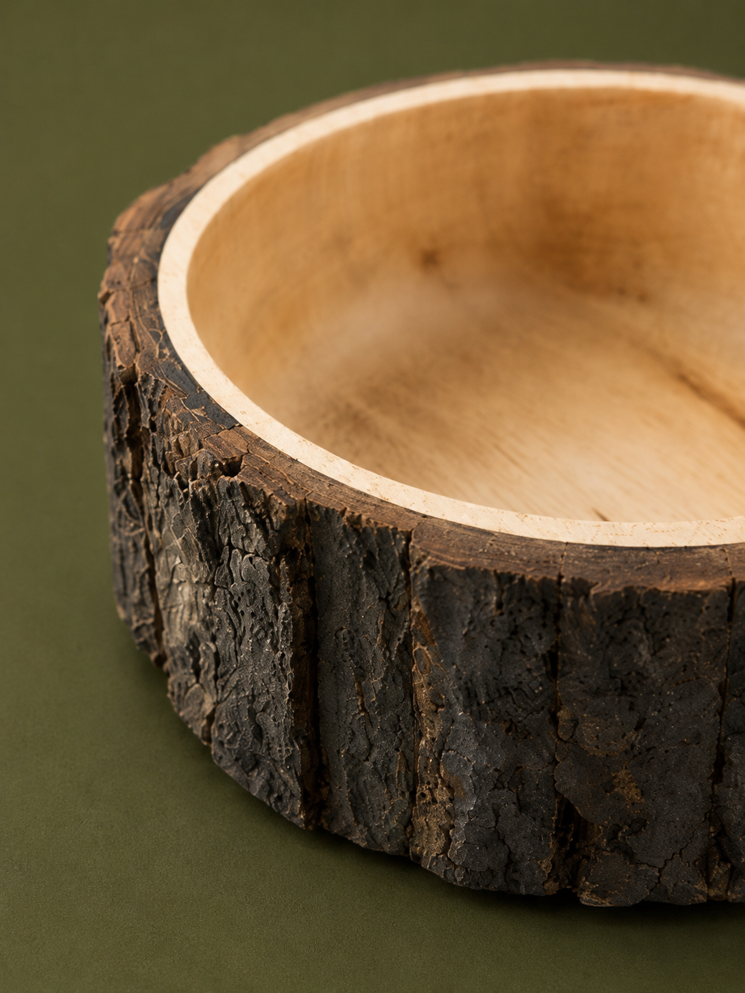 Rustic Natural Wood Bowl