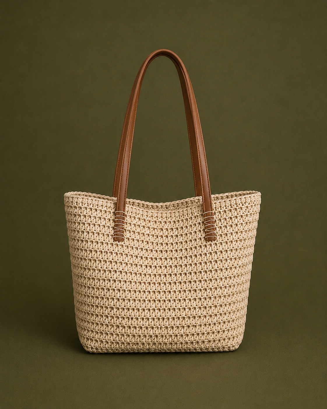 Straw Woven Tote Bag