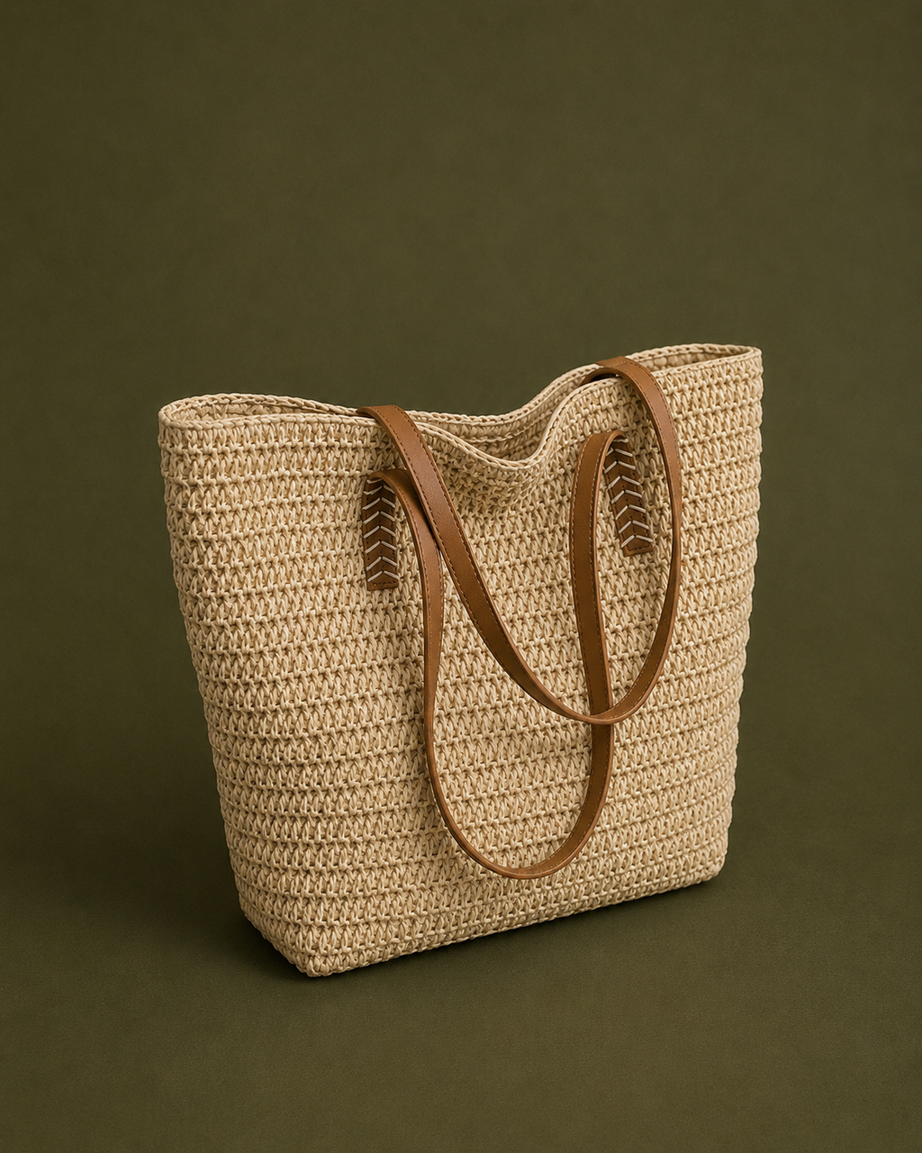 Straw Woven Tote Bag