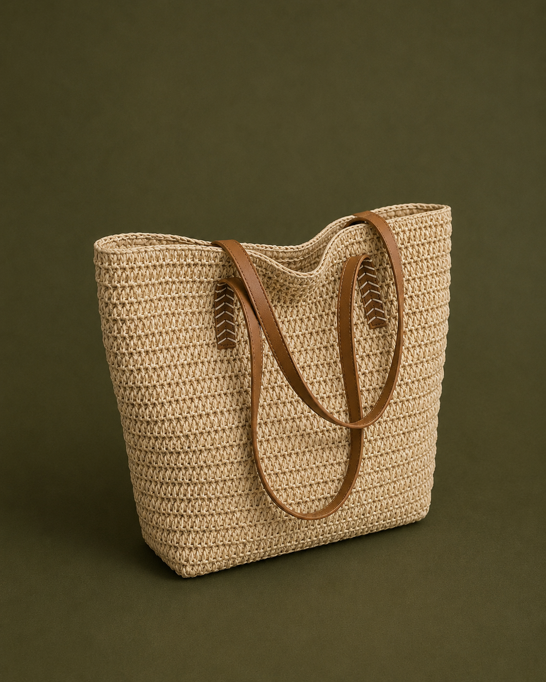 Straw Woven Tote Bag