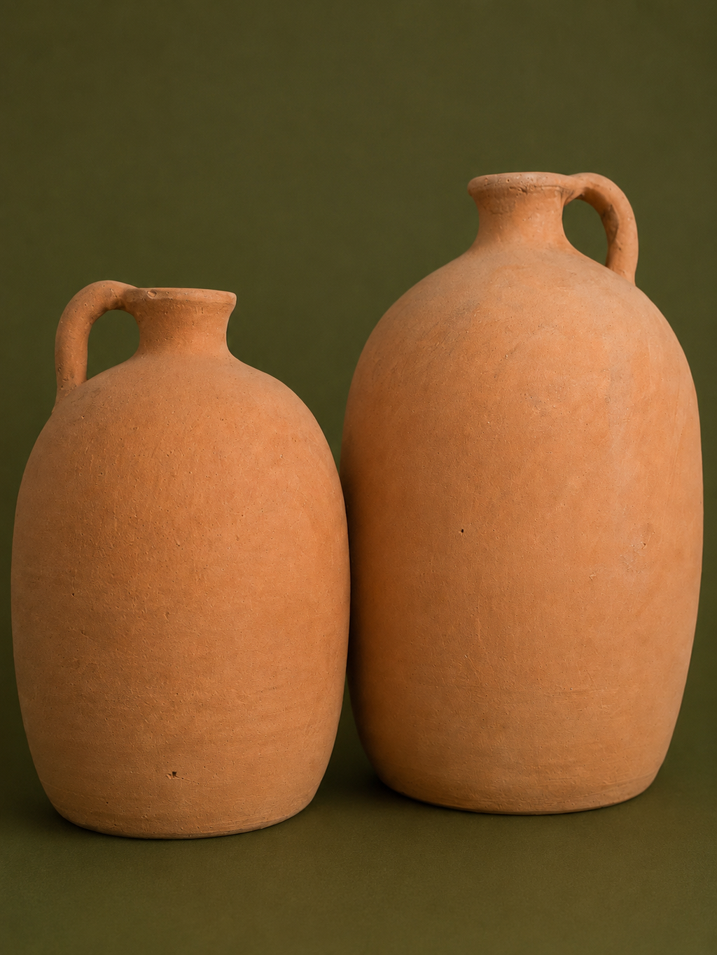 Terracotta Vase Duo