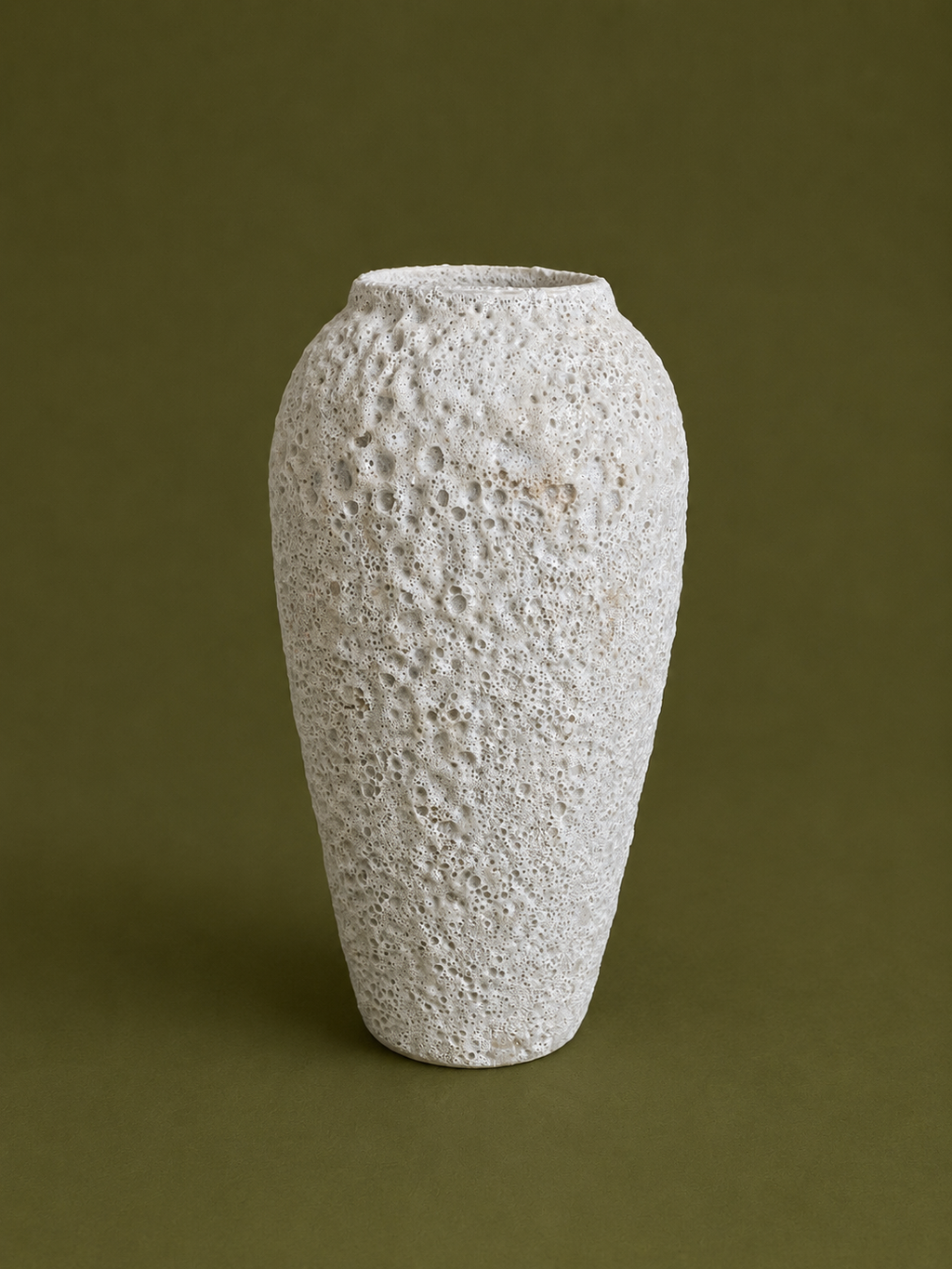 Textured White Vase