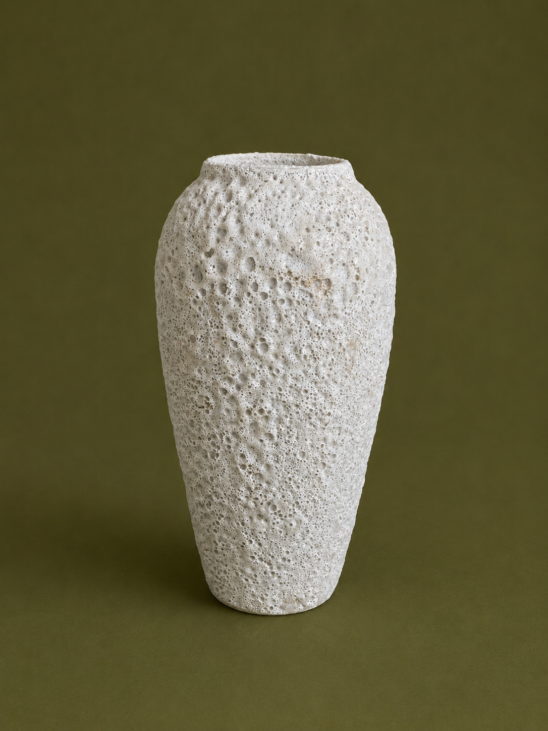 Textured White Vase