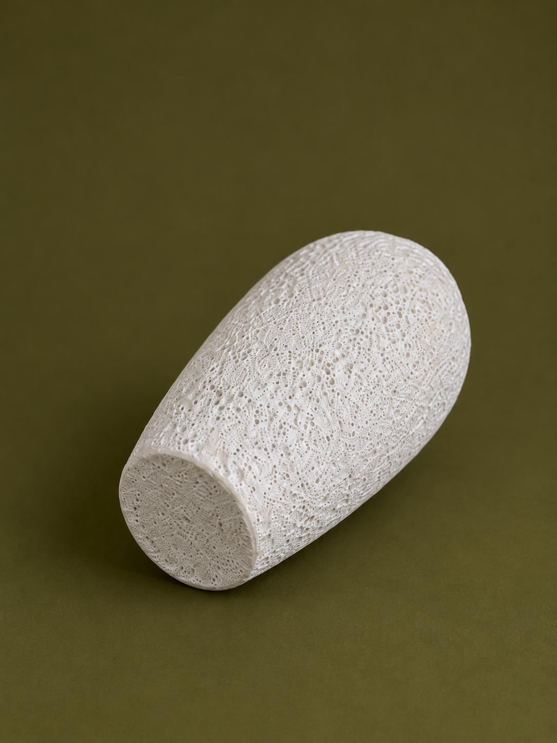 Textured White Vase