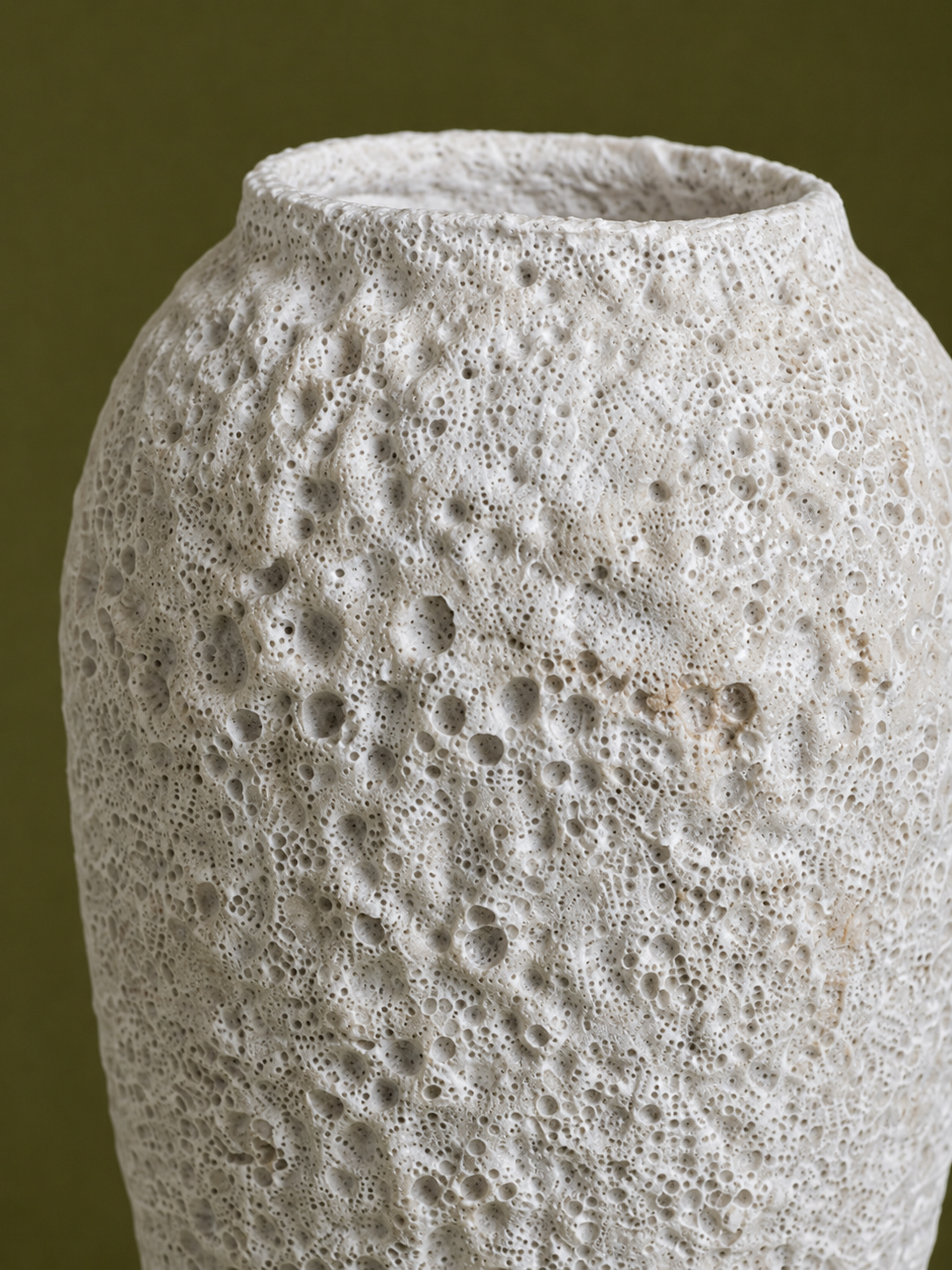 Textured White Vase