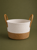 White & Natural Organiser Basket