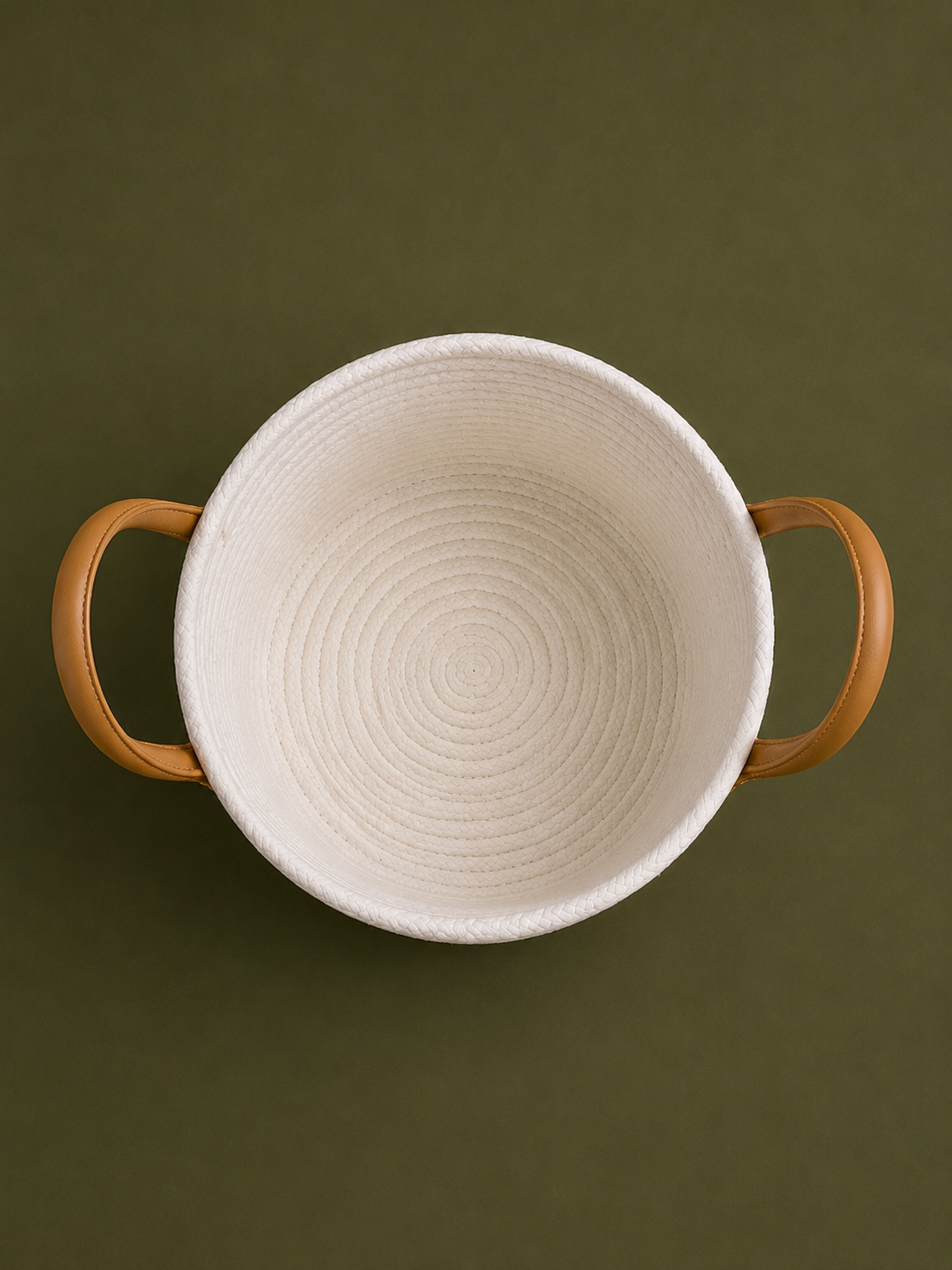 White & Natural Organiser Basket