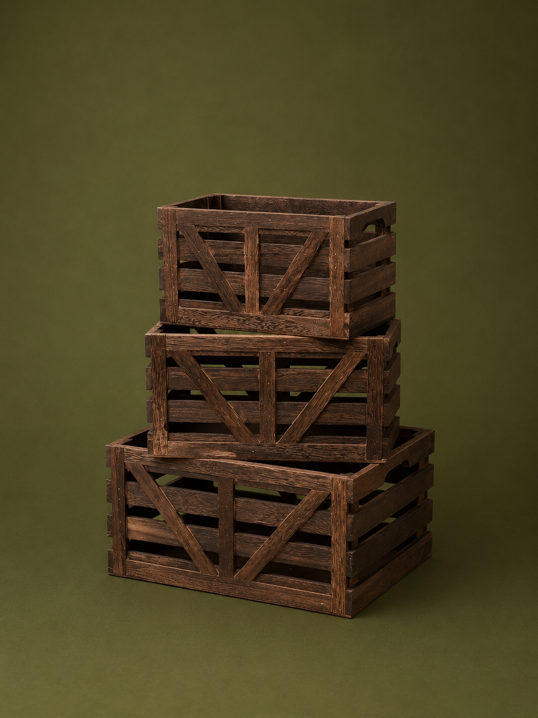 Wooden Storage Basket Set