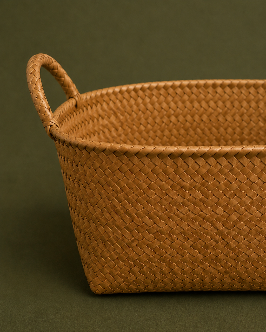 Woven Straw Storage Basket